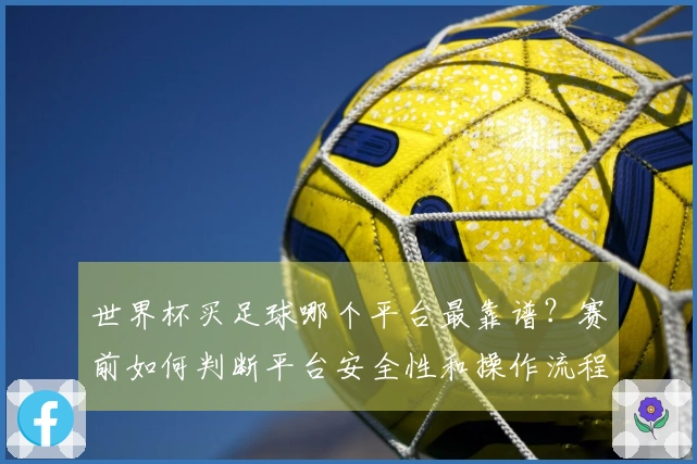 世界杯买足球哪个平台最靠谱？赛前如何判断平台安全性和操作流程